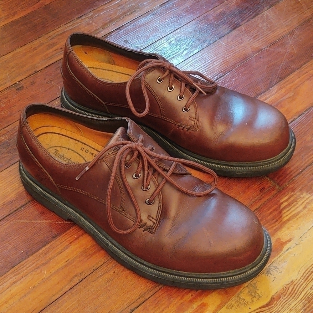 Timberland Comfort Zone Leather Wine Brown Oxfords Sz 10